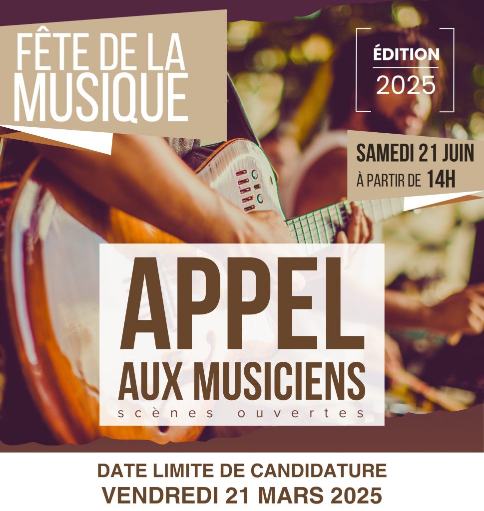 FÊTE DE LA MUSIQUE 2025 - APPEL AUX MUSICIENS